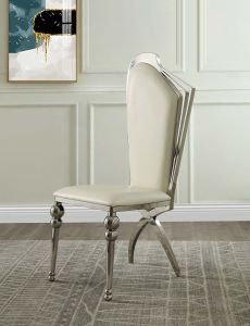 ACME CYRENE BEIGE PU SIDE CHAIR (SET-2)