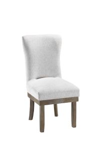 ACME LANDON GRAY LINEN SIDE CHAIR (SET-2)