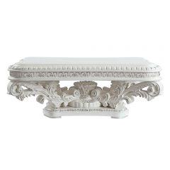 ACME VANAHEIM ANTIQUE WHITE FINISH COFFEE TABLE