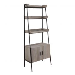 ACME ZAKWANI GRAY OAK & BLACK FINISH BOOKSHELF